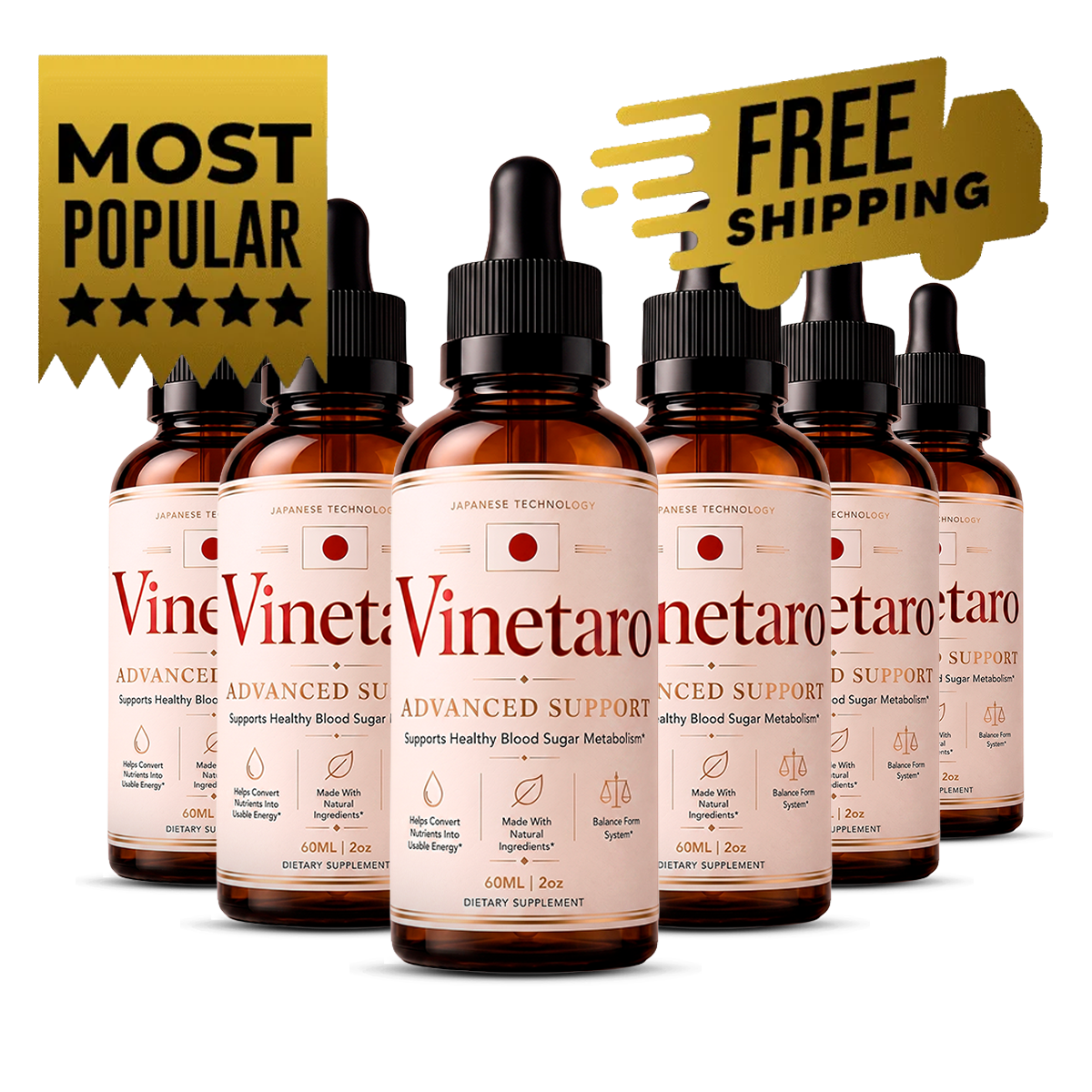 Vinetaro blood sugar support bottles